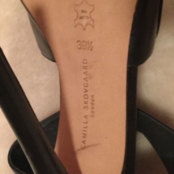 CAMILLA SKOVGAARD, BIKERCORE, BLACK, LEATHER  PLATFORM HEELS SIZE 9 - Picture 4 of 5